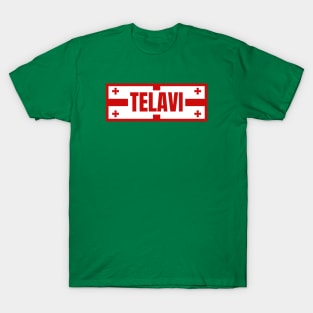 Telavi City in Georgian Flag Design T-Shirt